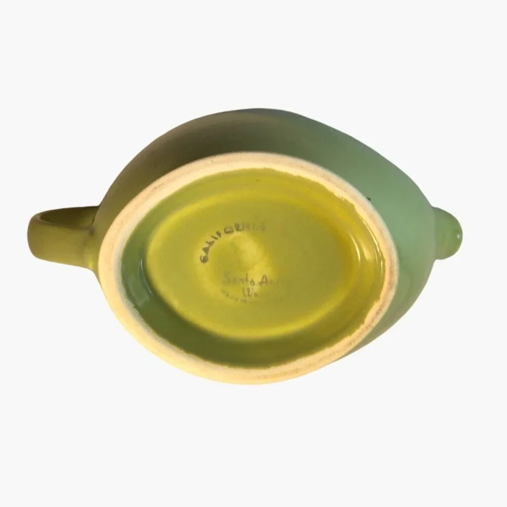 Santa Anita  Pitcher Green Vintage California Pottery USA